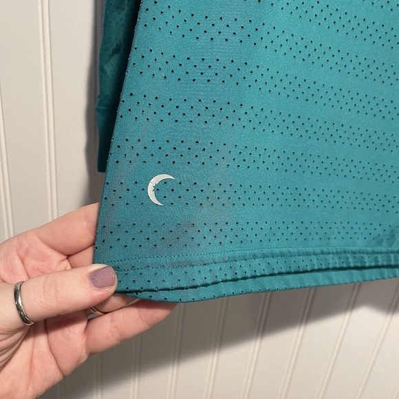 Zyia Teal Chill Perforated Long Sleeve Top Size Small - Picture 6 of 6